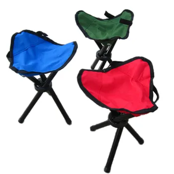 Удобный Походный складной табурет на трех ножках, складной многоцелевой стул для рыбалки, Кемпинг, Пляжная рыбалка, путешествия