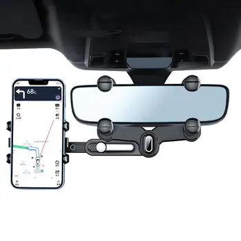 Универсальное зеркало заднего вида, автомобильный держатель для телефона, удобная подставка для крепления на клипсе, кронштейн для дисплея GPS, передняя опора автомобиля для большинства смартфонов