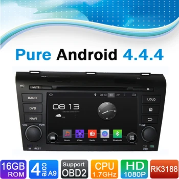 Чистый Android 4.4.4 Для Mazda 3 DVD-плеер GPS Навигационная Система Авторадио для СТАРОЙ MAZDA 3 (2004-2009)