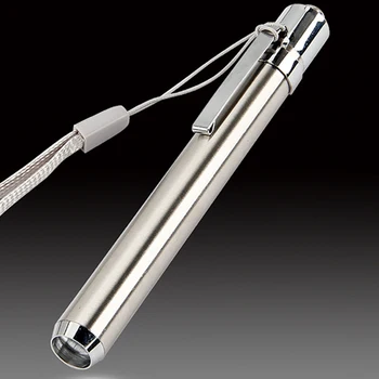 Энергосберегающая Портативная Профессиональная Медицинская Удобная ручка, мини-фонарик, светодиодный фонарик с зажимом из нержавеющей стали