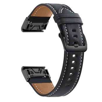 для Garmin Enduro/Tactix Delta/Descen MK1 MK2 MK2 Смарт-наручные часы Leahter Band Ремешок для часов 26 мм Быстросъемный Ремешок для часов