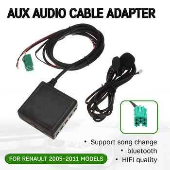 кабель приемника bluetooth Aux с USB, адаптер громкой связи микрофона Aux для Renault Clio, Kangoo, Megane 2005-2011